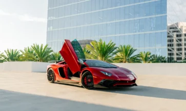 Rent Red Lamborghini SV