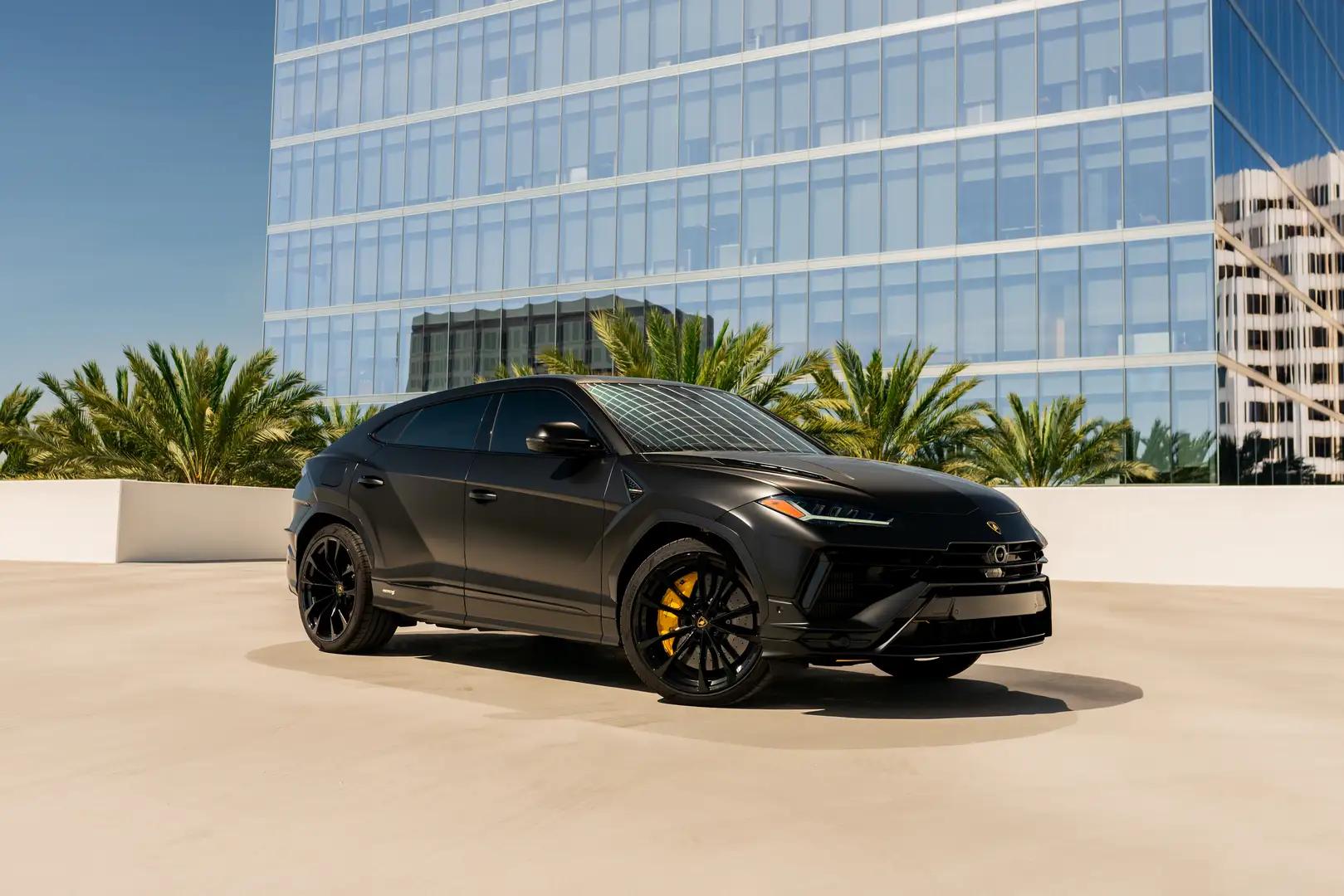 Rent Satin Black Lamborghini Urus S