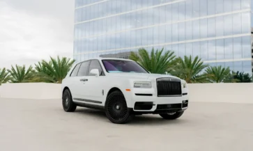 Rent Satin White Rolls-Royce Cullinan