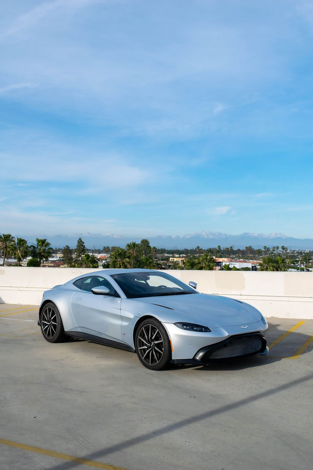Rent Silver Aston Martin Vantage